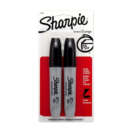 Sharpie Black Chisel Tip Permanent Marker , 2PK 38262PP